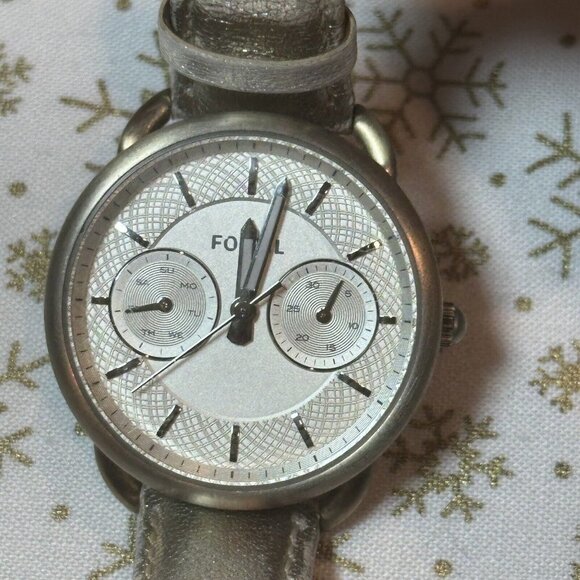 Fossil Tailor ES3912 Watch Women Leather Analog Dial Quartz New Battery Video‎ - Picture 7 of 11